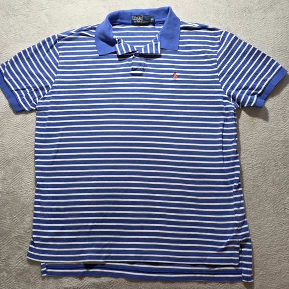 Ralph Lauren Other - Polo by Ralph Lauren Blue White Striped Polo Shirt Men’s XL Red Pony Logo